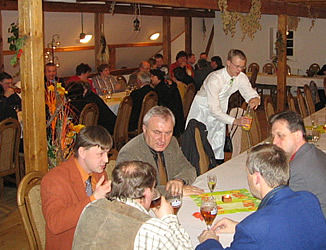 family party in the hall of the byre